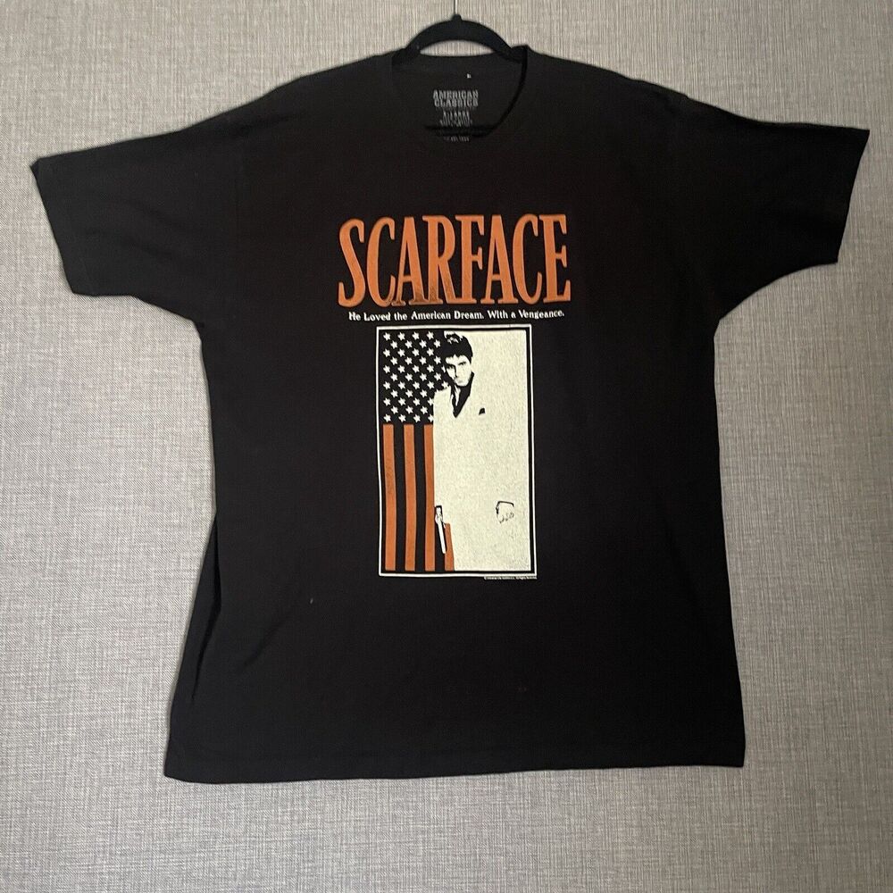 Scarface Movie Shirt Extra Large Orange He Loved The American Dream Vengence